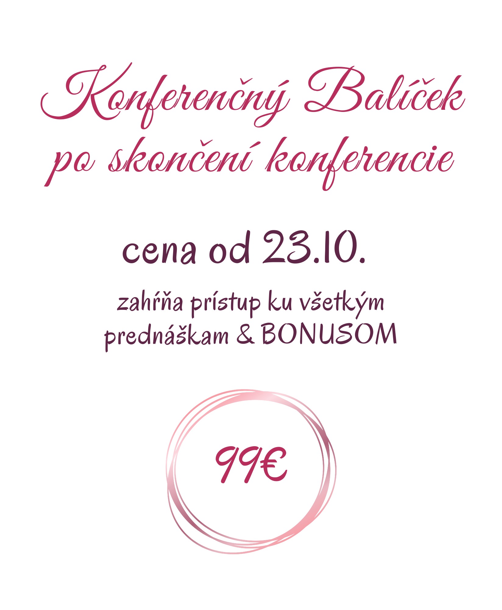 Konferenčný balíček po white