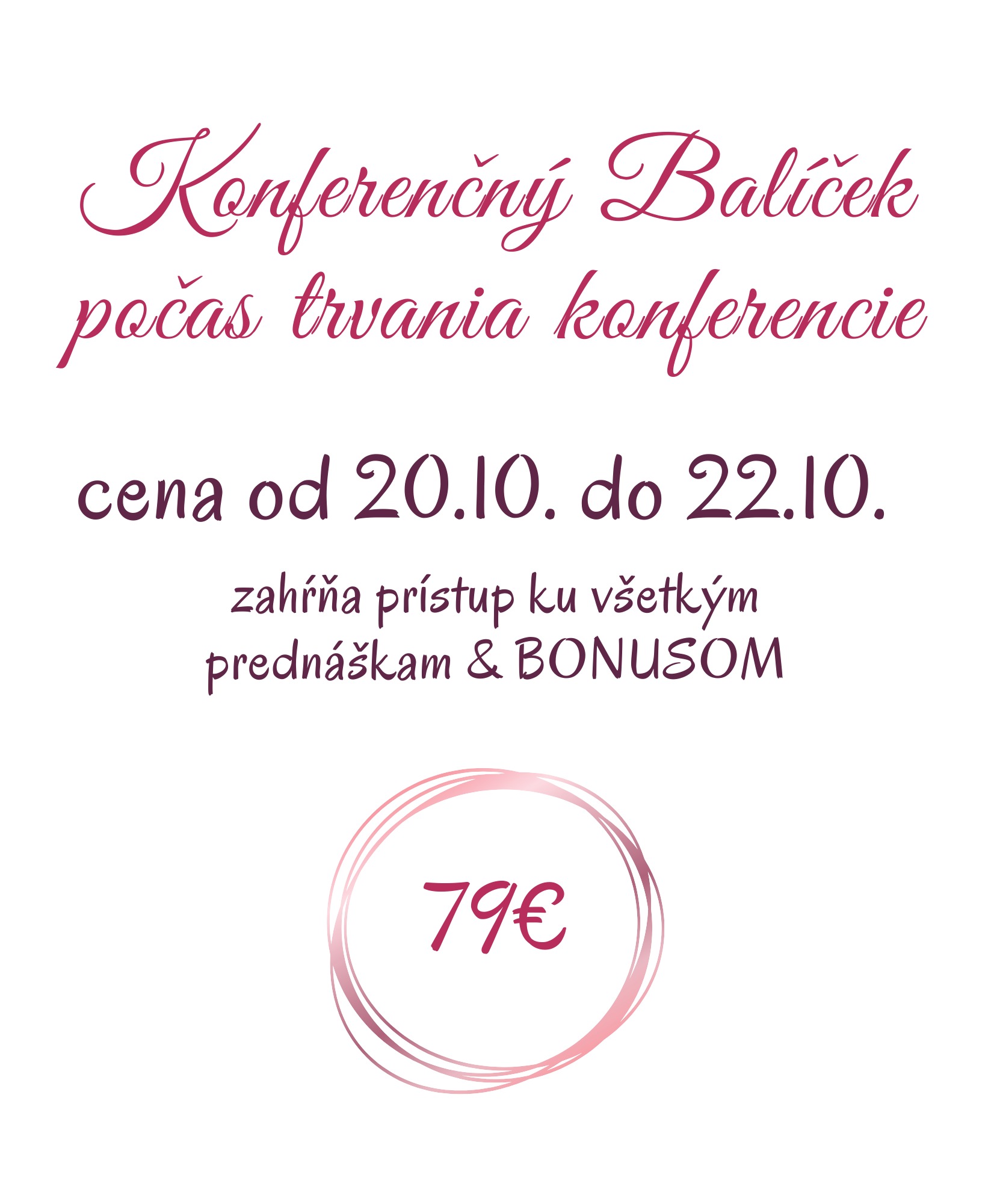 Konferenčný balíček pocas white